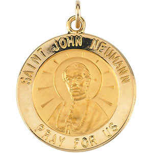 14K Yellow Gold St. John Neumann Pendant