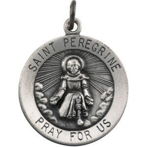 14K Yellow Gold Saint Peregrine Pendant