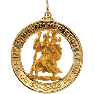 14K Yellow Gold St. Christopher Pendant