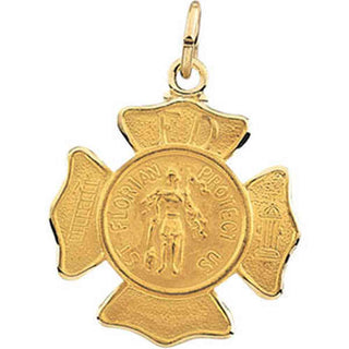 14K Yellow Gold St Florian Pendant