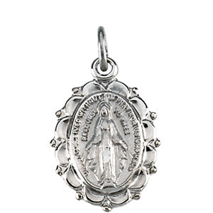 Sterling Silver Miraculous Medal with Chain at Catholic Shop