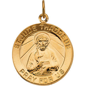 14K Yellow Gold St. Jude Thaddeus Pendant