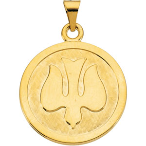 14K Yellow Gold Holy Sprit Pendant at Catholic Shop