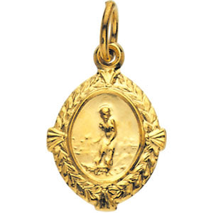 14K Yellow Gold St. Lazarus Pendant