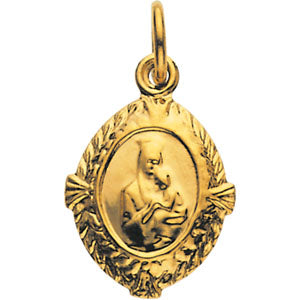 14K Yellow Gold Our Lady Of Perpetual Help Med