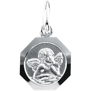 White Gold Angel Pendant at Catholic Shop