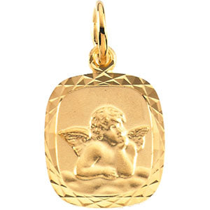 14K Yellow Gold Angel Pendant