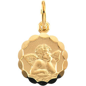 14K Gold Angel Pendant