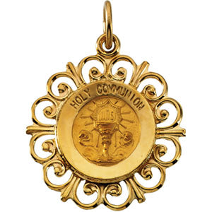 14K Yellow Gold Holy Communion Pendant