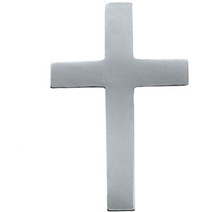White Gold Cross Lapel Pin