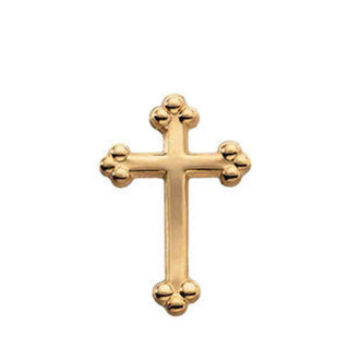 14K Gold Cross Lapel Pin