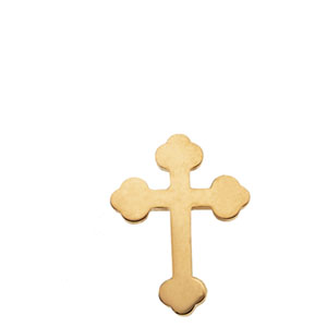 14K Gold Cross Lapel Pin