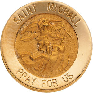 14K Gold Saint Michael Lapel Pin