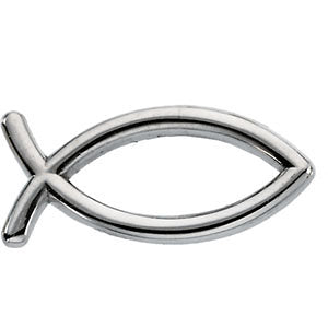 Sterling Silver 6.5x14 MM Fish Lapel Pin