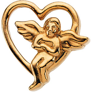 14K Gold Angel Lapel Pin