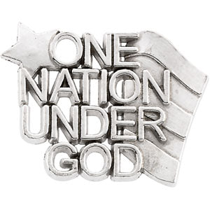 10K Yellow One Nation Under God Lapel Pin at Catholic Shop