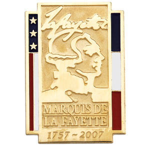 14K Yellow Gold Marquise De Lafayette Pin at Catholic Shop