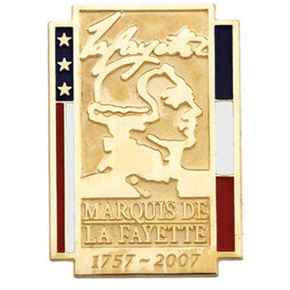 Sterling Silver Marquise De Lafayette Pin with Chain at Catholic Shop