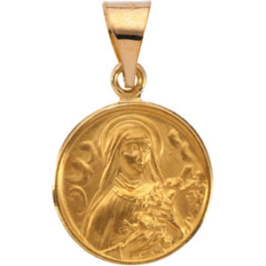 18K Yellow Saint Theresa Pendant