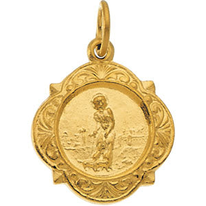 14K Yellow Gold St. Lazarus Pendant