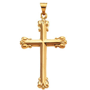 14K Yellow Gold Cross Pendant