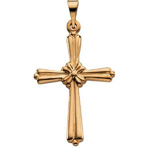 14K Yellow Gold Cross Pendant