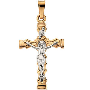 14K Yellow Gold Crucifix Pendant