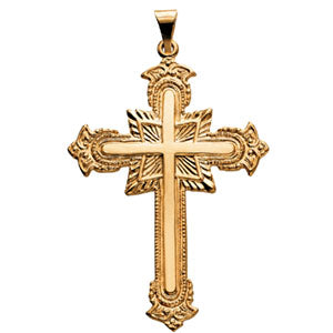 14K Yellow Gold Cross Pendant