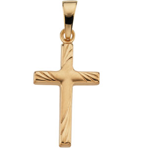 14K Yellow Gold Cross Pendant