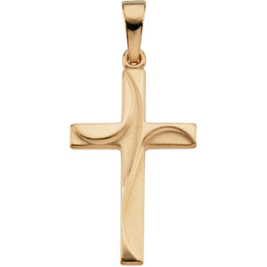14K Yellow Gold Cross Pendant