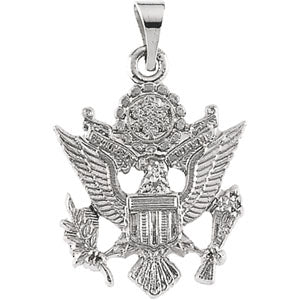 14K White Gold Us Army Pendant at Catholic Shop