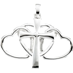 Sterling Silver Covenant Hearts with Card with Chain at Catholic Shop