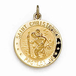 14K Yellow Gold St. Christopher Us Air Force M at Catholic Shop