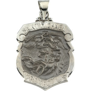 14K Yellow Gold Hollow St. Michael Medal at Catholic Shop