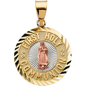 14K Yellow Gold Tricolor First Holy Communion at Catholic Shop