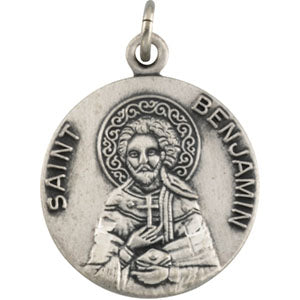 14K Yellow Gold Saint Benjamin Medal at Catholic Shop