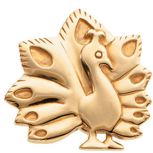 14K Gold Brooch The Problem Solving Peacock Brooch
