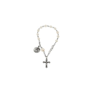 Guardian Angel Pearl Rosary Bracelet - Small