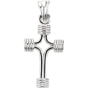14K Yellow Gold Tubular Cross at Catholic Shop