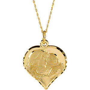 14K Gold Heart 18" Necklace