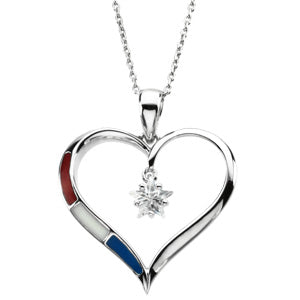 Sterling Silver Heart Of Honor Pendant at Catholic Shop