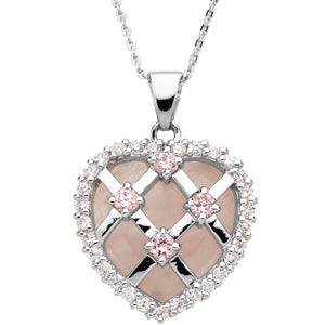 Sterling Silver Guarded Heart Pendant at Catholic Shop