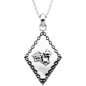 Sterling Silver Believe Bless Affir Pendantt with Box at Catholic Shop