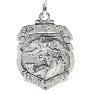 Sterling Silver St. Michael Pendant with Out Chain