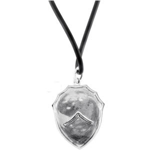 Sterling Silver Pur Heart Shid with Rub Cor CRound Bx