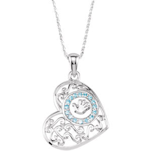 Sterling Silver Handprnt(B0Y)Pendant with 18"Ch& Pkg at Catholic Shop