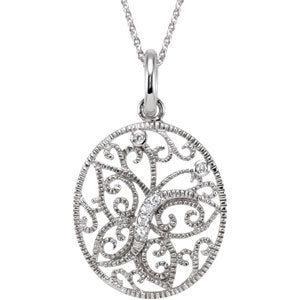 Sterling Silver Journey Of Contentment Pendant with with Chain at Catholic Shop