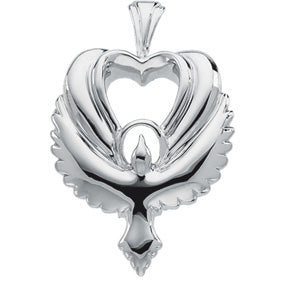 10K Yellow 30x20mm Holy Spirit Dove Pendant