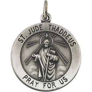 Sterling Silver St. Jude Thaddeus Pendant with Chain
