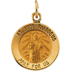 14K Yellow Gold St. Jude Thaddeus Pendant